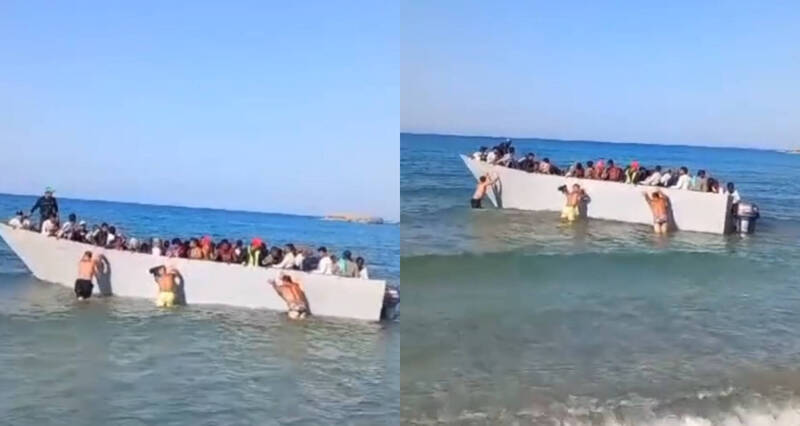 UBO8-快讯新闻-人性醜惡！難民船靠岸求庇護，希臘遊客竟下水「推回海上」，無視人命的冷血畫面曝光！