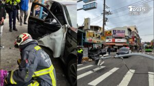 UBO8-快讯新闻-衰到極點！賓士男暴衝撞斷電線桿　嬤買臭豆腐「禍從天降」當場頭破血流！